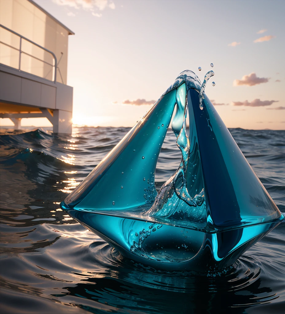 origami style LIQUID SPLASH, 3D BEEPLE STYLE, 8 k, 32 k, HDR, realistic, liquid splashes, dramatic lighting. 8k, highly detailed, trending artstation, Slpash, beautiful, waterï¼waves, fruit, glass . low-res, blocky, pixel art style, 8-bit graphics . paper art, pleated paper, folded, origami art, pleats, cut and fold, centered composition
