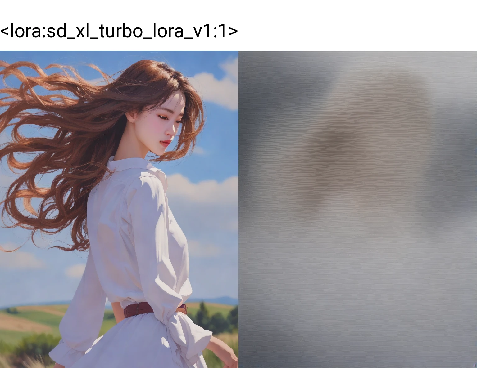 <lora:sd_xl_turbo_lora_v1:1>1 girl, wind