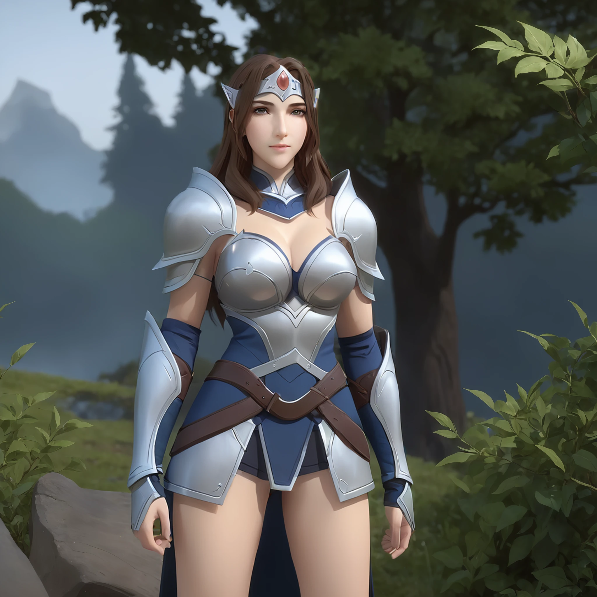 mirana,red jewelry,armor,full body,solo,large breasts,narrow waist,wide hips,(long legs:1.4),looking at viewer,smile,thighs,dota 2,outdoors,
best quality,ultra-detailed,masterpiece,finely detail,highres,(photorealistic:1.4),<lora:neg4all_bdsqlsz_xl_V7:1.4>,<lora:mirana:0.7>,