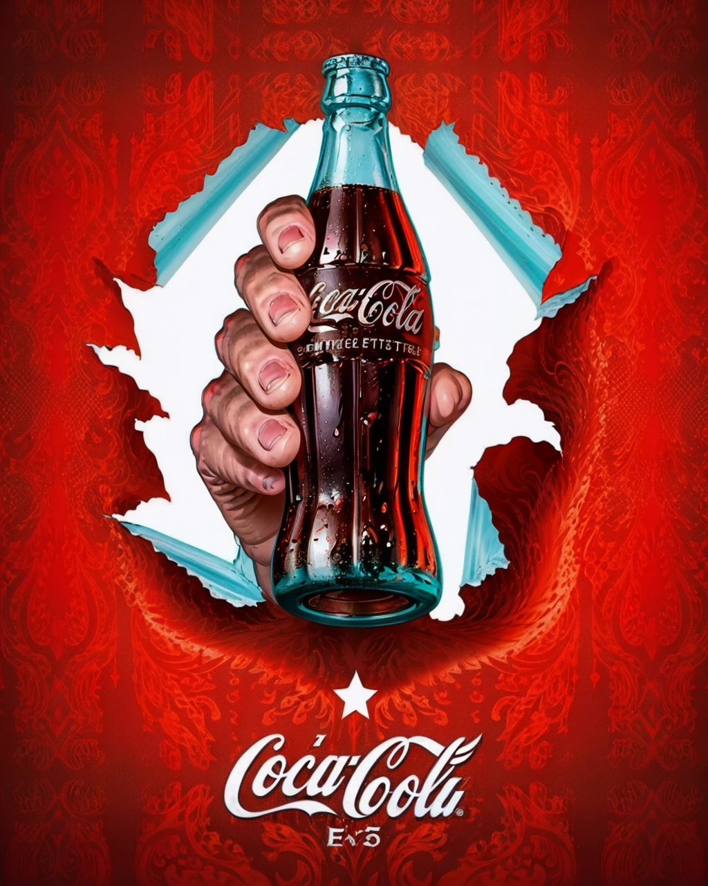 kekokele, red background, bottle, glass bottle, Transparent bottles, holding, a hand, red theme, fingernails
Best quality,masterpiece,ultra high res,<lora:kekokele4:0.7>,