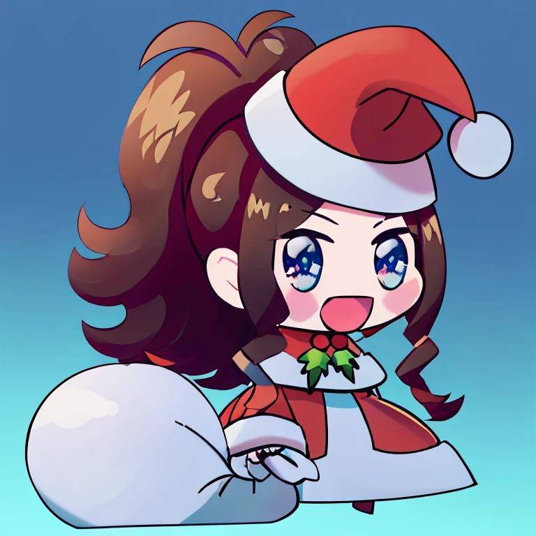 <lora:Padoru_Meme:1>, Padoru_Meme, open mouth, ((masterpiece,best quality)), absurdres, long hair, <lora:hilda1-000010:1>, solo, smile, def1, solo, smiling, looking at viewer, cowboy shot, ,