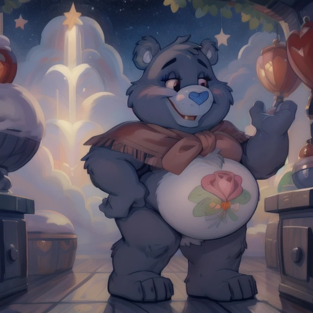 <lora:Grams_Bear-10:1> grams_bear
care bears,
belly tattoo,
standing,
smiling at viewer,
happy, on a cloud,
cloudscape,
night,
uploaded on e621,
(detailed background, depth of field),
(intricate:1.1), (high detail:1.2), (soft focus),
(masterpiece, best quality, 4k, 2k, shaded, absurd res),
by Chunie,
by CyanCapsule,
by Hallogreen,
by Carrot,