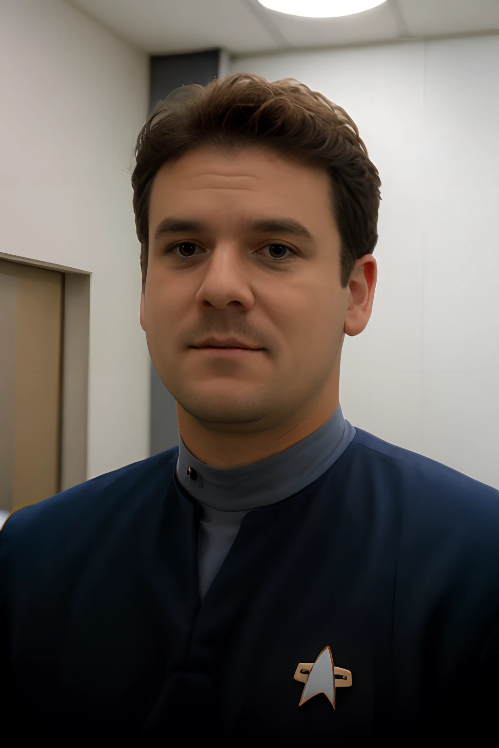 VaclavNikdo, man in blue voyunfm uniform, in a hospital <lora:VaclavNikdoLora:1> <lora:VoyunfRefined:0.8>