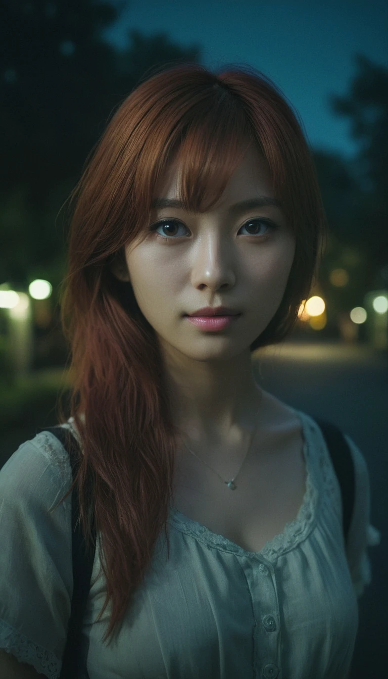 photograph, Cinematic, soft lighting, Fujicolor C200, L USM, Sony A7, Infrared, Unattractive [Yordan|Akihiko], Auburn hair, Moonlit, F/2.8