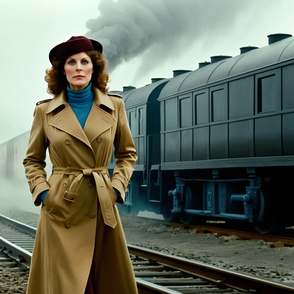 Hyperrealistic art of <lora:Kay Parker:1>Kay Parker
Perfect Detailed Innocent Looking Epic
Epic Creative Scene a woman in a trench coat standing next to a fog train on a track Cinematic Hollywood Film Style
<lora:Cinematic Hollywood Film:1>, Extremely high-resolution details, photographic, realism pushed to extreme, fine texture, incredibly lifelike