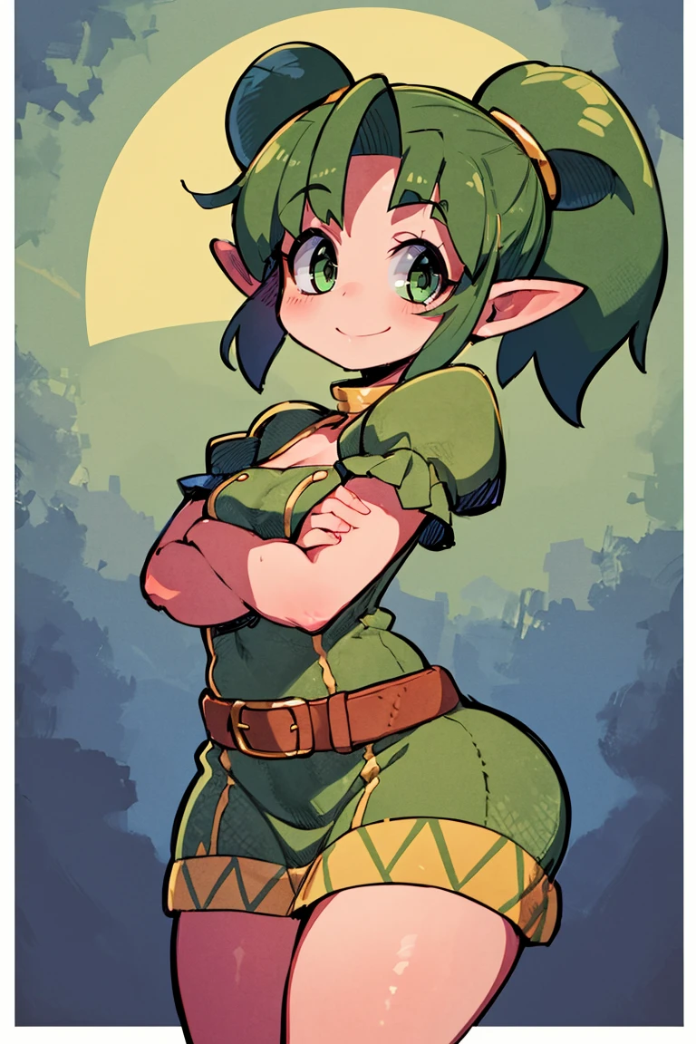 asian, japanese, 20yearold, cute, sexy, boobs, green hair, elf ear, fantasy, show pussy