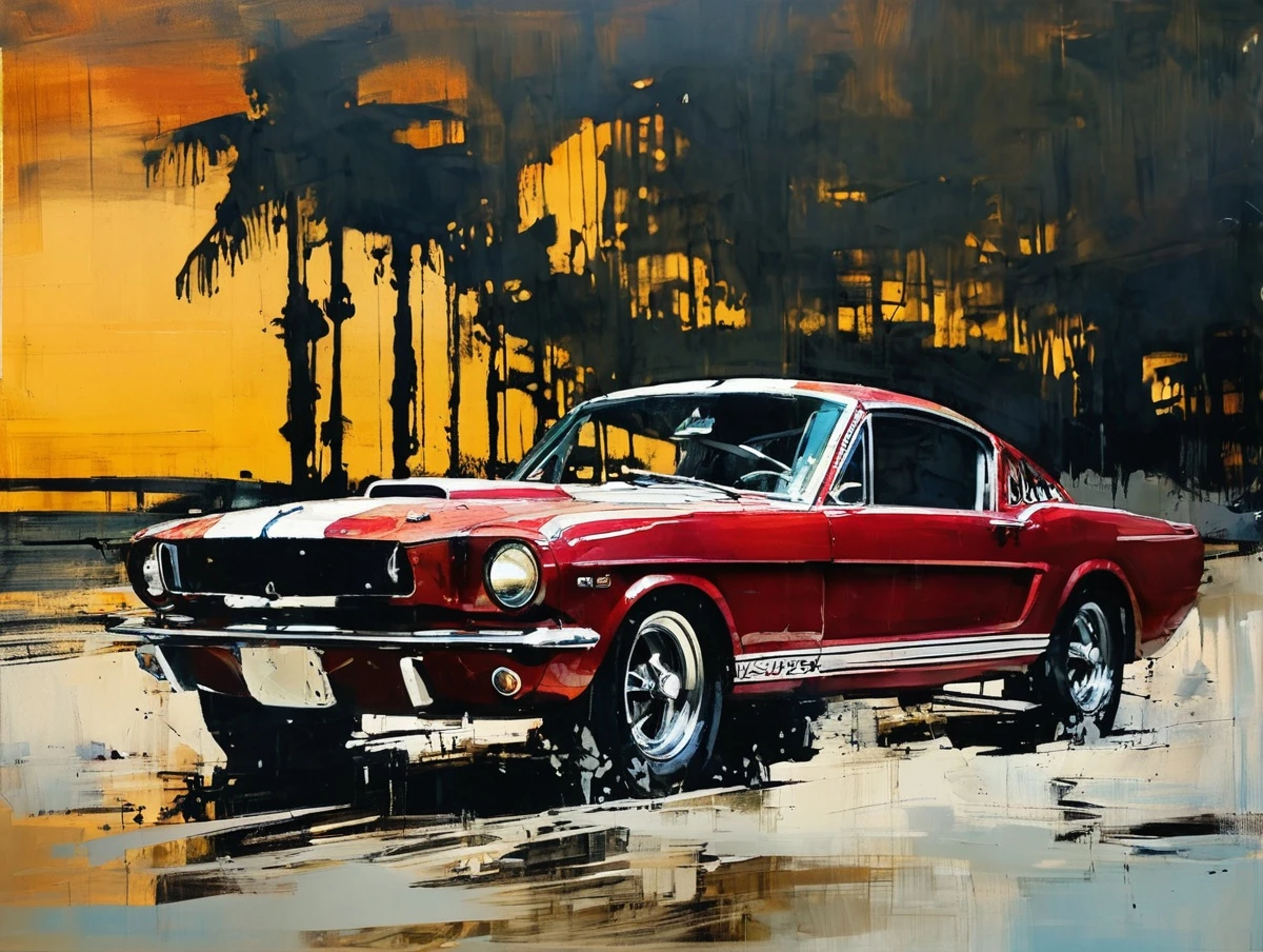 (AshleyWoodArtAI:1.3) painting of Cranberry 1965 shelby gt350, (driver:1.2),
parked at the beach, highly detailed, cinematic lighting, detailed, 4k, 8k, dslr, 50mm, Hasselblad X2D
heavy brushstrokes, blurred details, occasional burst of vivid color, dim lit setting
<lora:1965_Ford_Mustang_ShelbyGT350_SDXL_v1_Platypus:1> <lora:AshleyWoodArtAIcc:1><lora:LCMTurboMix_DPM_SDE_Karras:1.0>
