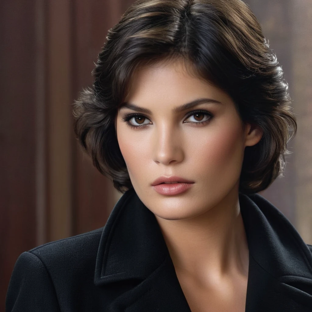 Hyperrealistic art of <lora:Anna Ventura:1.2> Anna Ventura
Perfect Detailed Innocent Looking Epic
a woman with a black coat and a black shirt Cinematic Film Style, Extremely high-resolution details, photographic, realism pushed to extreme, fine texture, incredibly lifelike