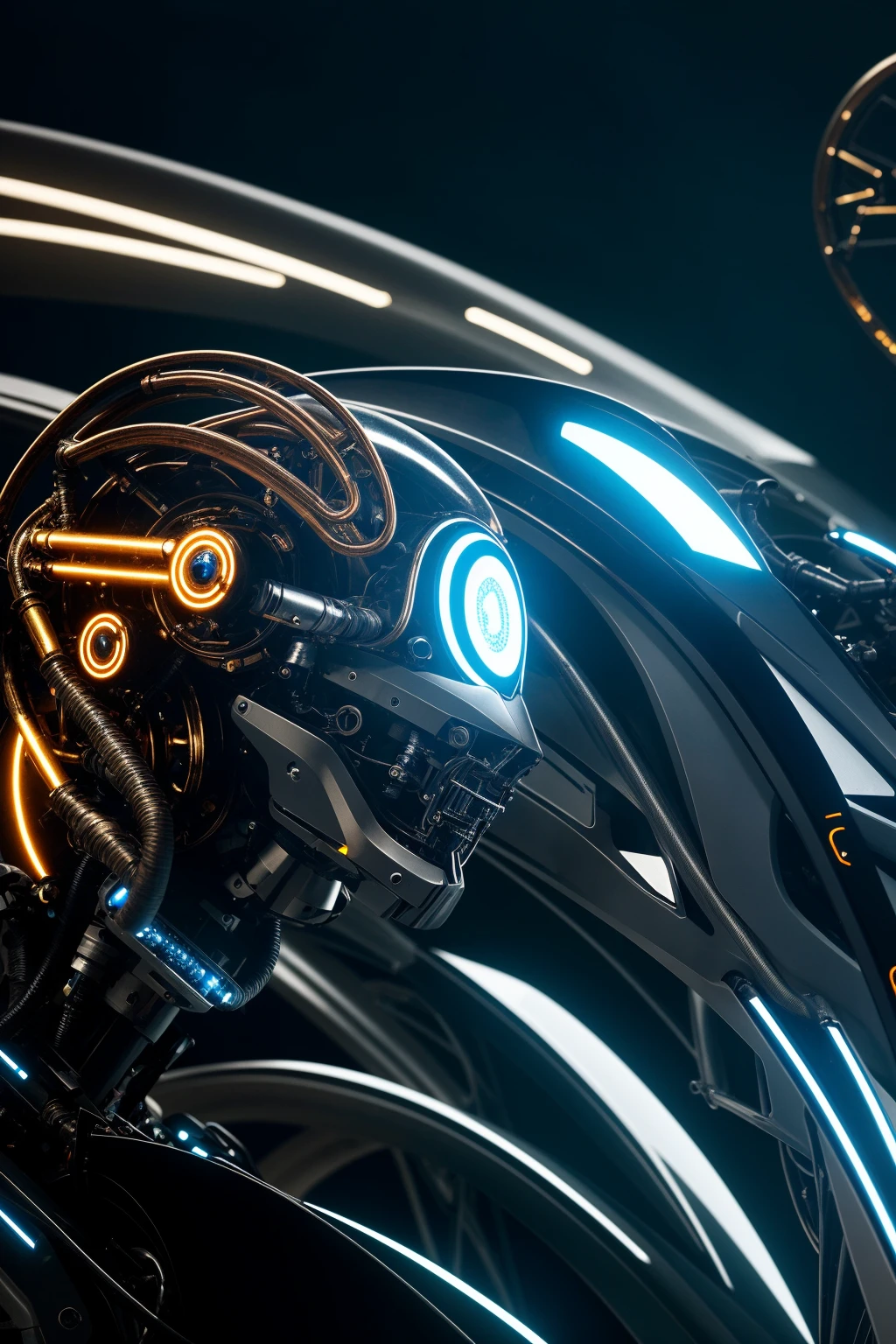 Cyborgdiffusion,exquisite detail,close-up shot of two futuristic mechanical beings,Deep forest background, <lora:difConsistency_photo:0.25>