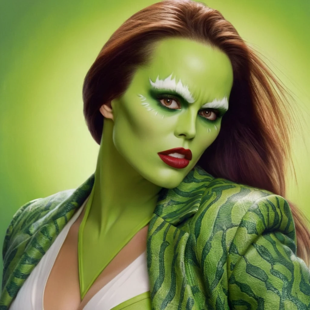 Hyperrealistic art of <lora:jim carrey the mask:1.2>
jim carrey the mask a woman with a big breast posing, Extremely high-resolution details, photographic, realism pushed to extreme, fine texture, incredibly lifelike