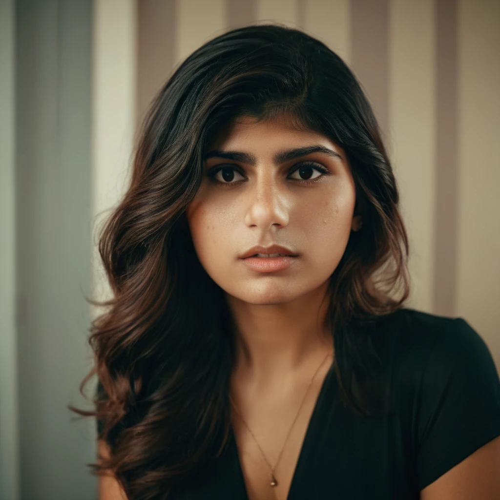 cinematic film still of Perfect Detailed
<lora:Mia Khalifa-000001:1> Mia Khalifa
a woman with freckles and a black shirt cinematic vintage film style, shallow depth of field, vignette, highly detailed, high budget, bokeh, cinemascope, moody, epic, gorgeous, film grain, grainy