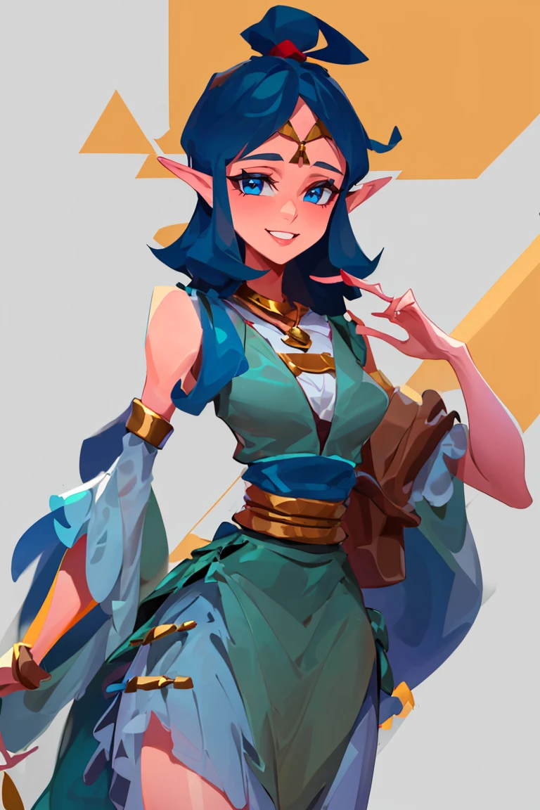 <lora:Iota:0.8>,((masterpiece,best quality)), absurdres, <lora:Nayru_Zelda_Anime:0.8>, Nayru_Zelda, ahoge, long dress, multi-layered dress,  solo, smiling, looking at viewer, cowboy shot,
