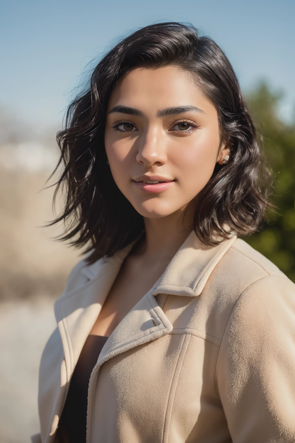 (masterpiece, best quality, high resolution:1.2), (seductive pose:1.2),
professional photo, HDR, natural light, (anti-aliasing:1.2), elegant, soft scattered light, realistic proportions, limited palette, backlit, accent lighting, (neutral colors:1.3), cross process, cinematic lighting, coherent light, coherent shadows, depth of field, 35mm photograph, film grain, film stock photograph ,kodak portra 400 ,camera f1.6 lens , lifelike texture,
detailed face, detailed eyes, detailed skin, extremely detailed, intricate details,
<lora:ZH_BRamos_v1:1> (1girl, 23 years old), zh_bramos, solo, realistic, black hair, brown eyes, seductive smile, dark skin, dress, jacket (portrait, close up:1.2))