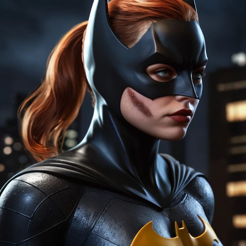 Hyperrealistic art of <lora:Anime_Batgirl:1>
Batgirl a woman wearing a batman mask with a scar wound In Gotham City Universe, Extremely high-resolution details, photographic, realism pushed to extreme, fine texture, incredibly lifelike