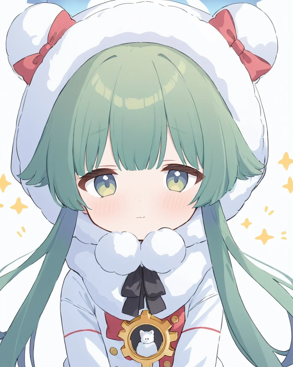 momiji \(blue archive\),1girl, solo, white_background, blush_stickers, simple_background, upper_body, looking_at_viewer, closed_mouth, twintails, :t, halo, pout, red_bow, official_alternate_costume, white_headwear, fur-trimmed_hood, hat, white_jacket, :i
<lora:momiji_(blue_archive)_image185_2023-12-01:1>halo. gorgeous,key visual, vibrant, studio anime,award-winning, professional, highly detailed,high budget, cinemascope
