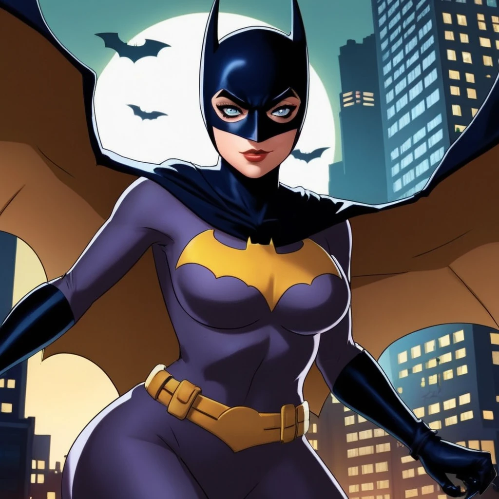 anime artwork of <lora:Anime_Batgirl:1>
Batgirl a cartoon of a naked breasts woman with a bat mask In Gotham City Universe, anime style, key visual, vibrant, studio anime, highly detailed