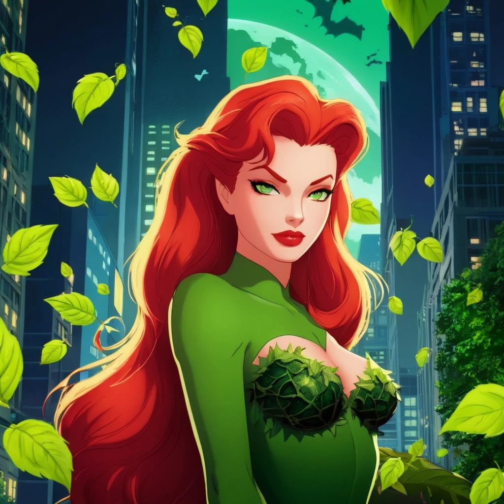 anime artwork of <lora:anime_Poison Ivy:1.2>
Poison Ivy a woman with red hair and green leaves in Gotham city universe, anime style, key visual, vibrant, studio anime, highly detailed