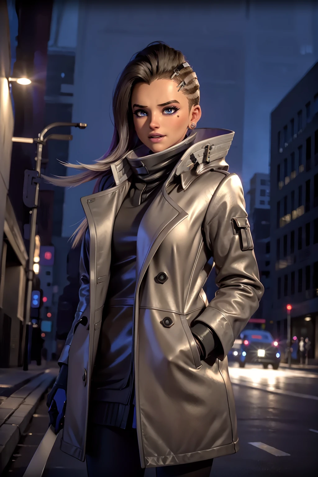 NSFW, 8k,highres, 1girl, outdoors, night, front light, street, light, coat,
<lora:owsambrav5:0.8>