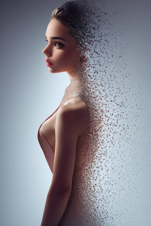 (decef:1.15), woman, white dress, simple background, (upper body part view, portrait view, looking at viewer), 
<lora:decef-000007:1.0>