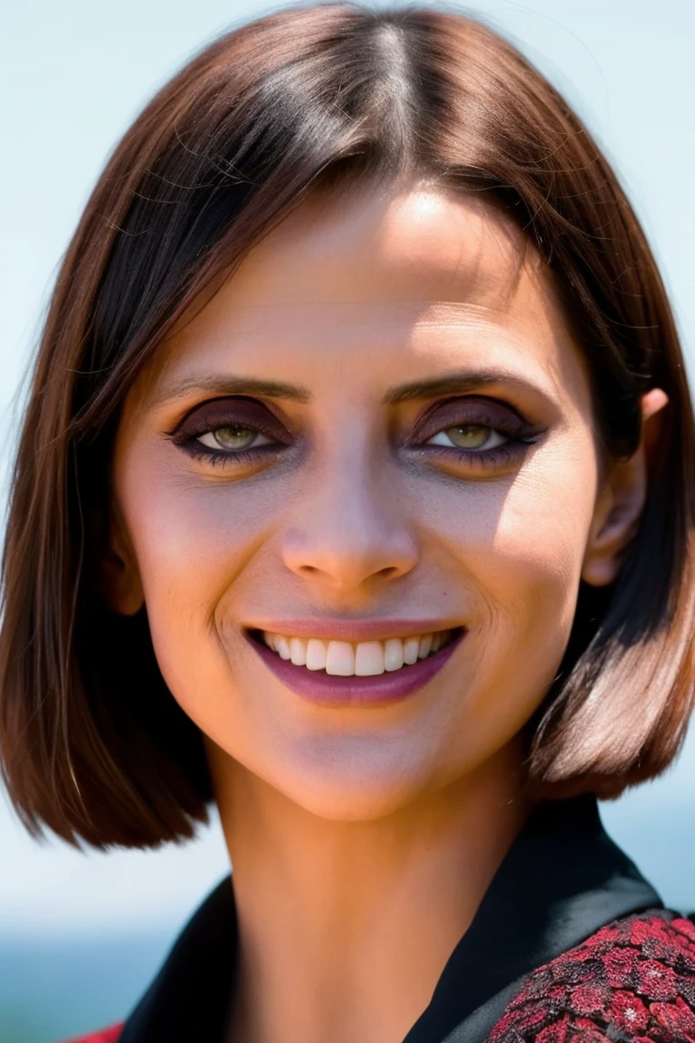 <lora:mondongo_MacarenaGomez:1> mndngwmn, AS-Adult, eyeliner, perfect smile, A stunning intricate full color portrait of a woman, epic character composition, by ilya kuvshinov, alessio albi, nina masic, sharp focus, natural lighting, subsurface scattering, f2, 35mm, film grain