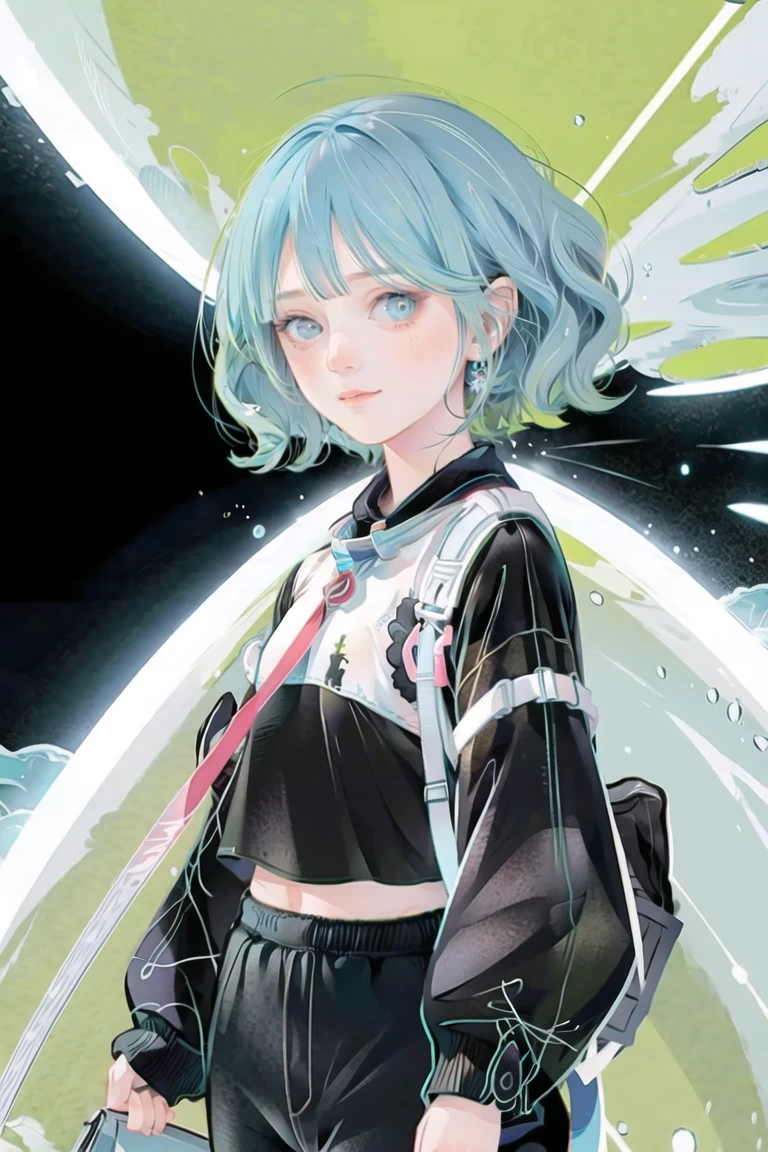 masterpiece,astronaut,transparent color PVC clothing,transparent color vinyl clothing,prismatic,holographic,chromatic aberration,fashion illustration,girl with harajuku fashion,looking at viewer,8k,ultra detailed,multicolored hair,in the universe,