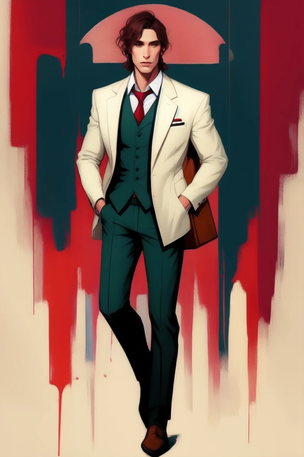 1boy, businessman outfit, speedpainting <lora:LFI (luxury fashion illustration) :1>