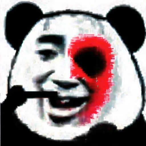 panda, white background, (Nose bleeds:1)ï¼<lora:panda_emoji1.5v1:1>