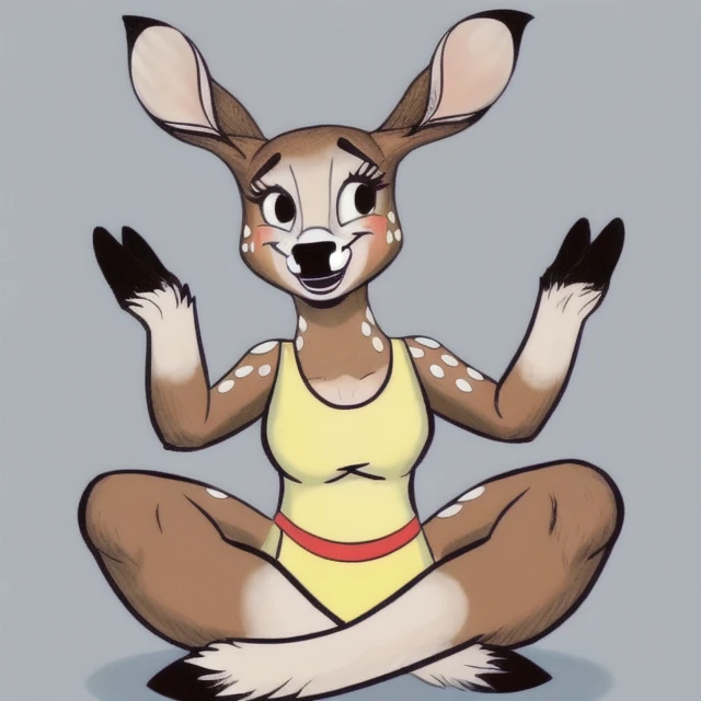 anthro,
female,
solo,
deer,
ramdon pose,
happy,
<lora:Dearest_Deer:1> dearest_deer