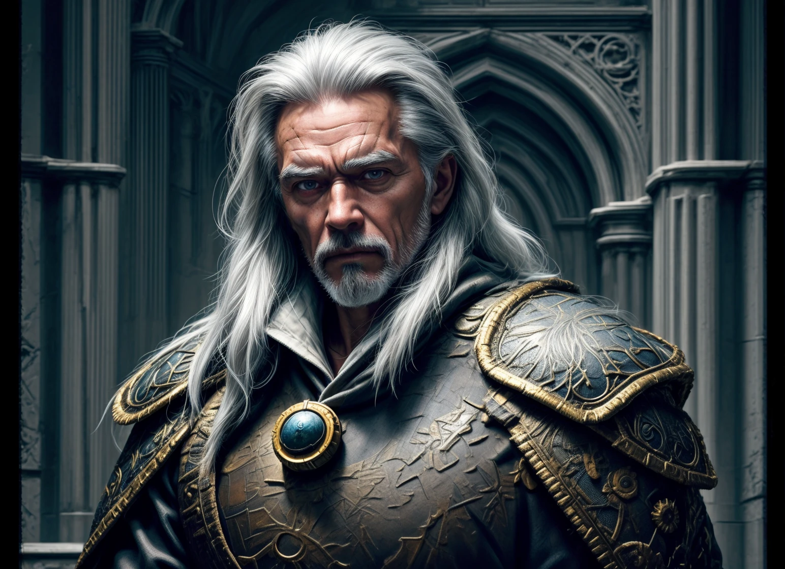 portrait, action pose, slow motion, (old male human wizard:1.2) old male human wizard wearing yellow and black robes (majestic evoker cloth armor:1.2), (wrinkles, steampunk), (archmage robes, runic patterns:1.2), (insanely detailed, bloom:1.5), (analog:1.2), (high sharpness), (detailed pupils:1.1), (painting:1.1), (digital painting:1), detailed face and eyes, Masterpiece, best quality, (highly detailed photo:1.1), 8k, photorealistic, very long straight white and grey hair, grey streaks, ecstatic, (60-year old Austrian male:1.1), sharp, (older body:1.1), stocky, realistic, real shadow 3d, (highest quality), (concept art, 4k), (wizard labratory in backgound:1.2), by Michelangelo and Alessandro Casagrande and Greg Rutkowski and Sally Mann and jeremy mann and sandra chevrier and maciej kuciara, inspired by (arnold schwarzenegger:1.001) and (Dolph Lundgren:1.001) and (Albert Einstien:1.001)