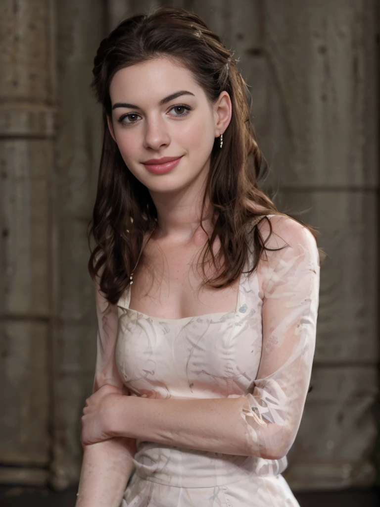 a high quality, (full body, wide angle), professional photo of (Anne Hathaway), perfect face, doctor's coat, stethoscope, clipboard, hospital, masterpiece, ultra realistic, extreme photo realism, rich colors, deep colors, dark blacks, bright whites, sharp focus, image_sharpener,
