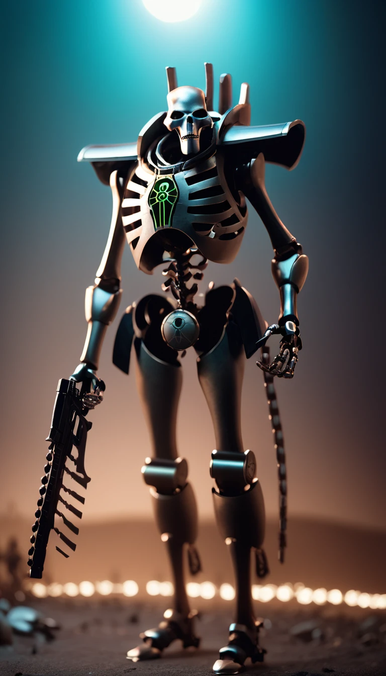 cinematic photo Necrons, scenery, detailed background, masterpiece, best quality, high quality, absurdres <lora:necrons_xl_v1:1> . 35mm photograph, film, bokeh, professional, 4k, highly detailed