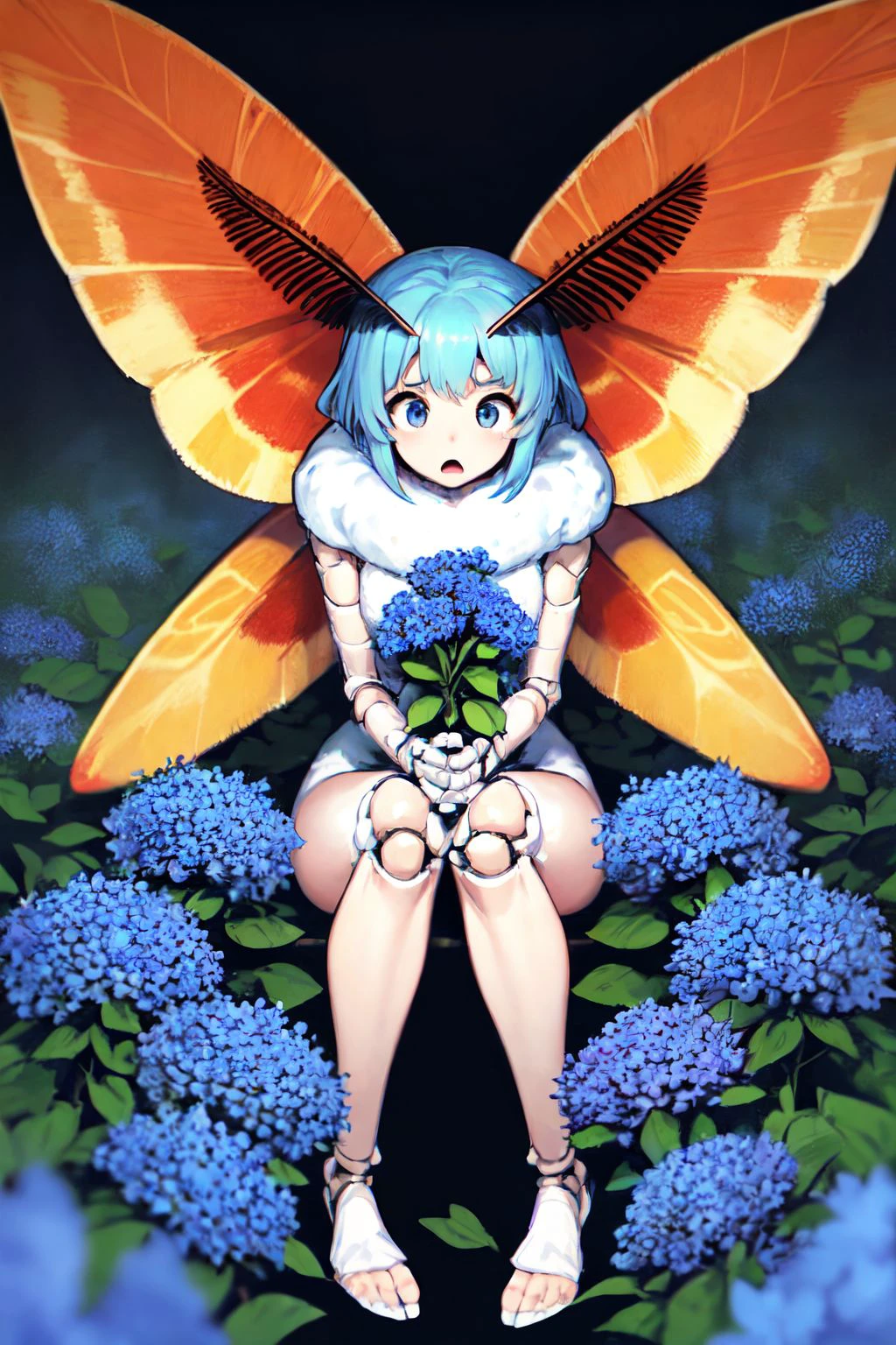 Moth girl concept