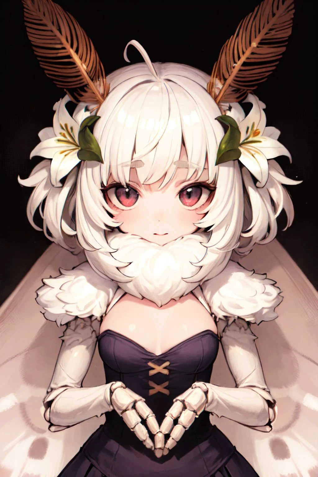 Moth girl concept