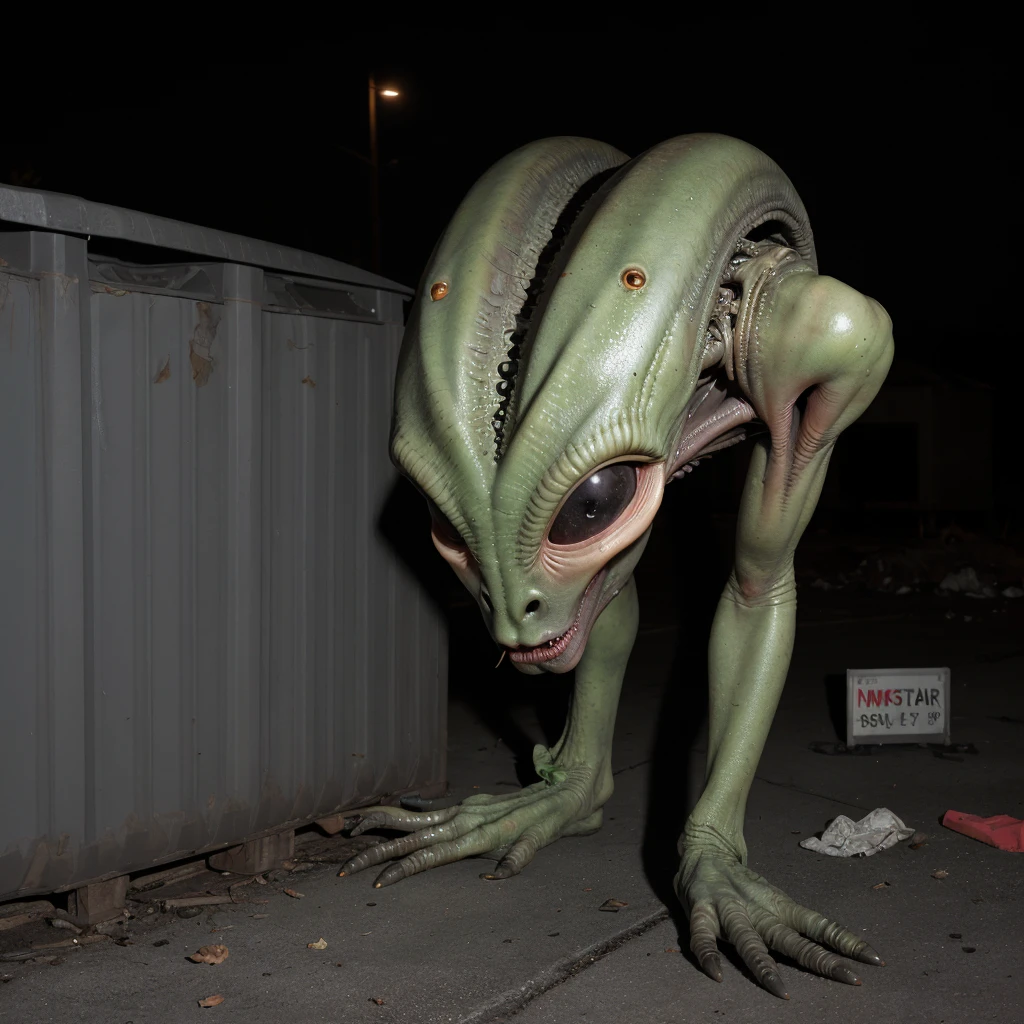 Yautja Predator, in a supermarket, inside a supermarket, with a shopping cart, checking products."