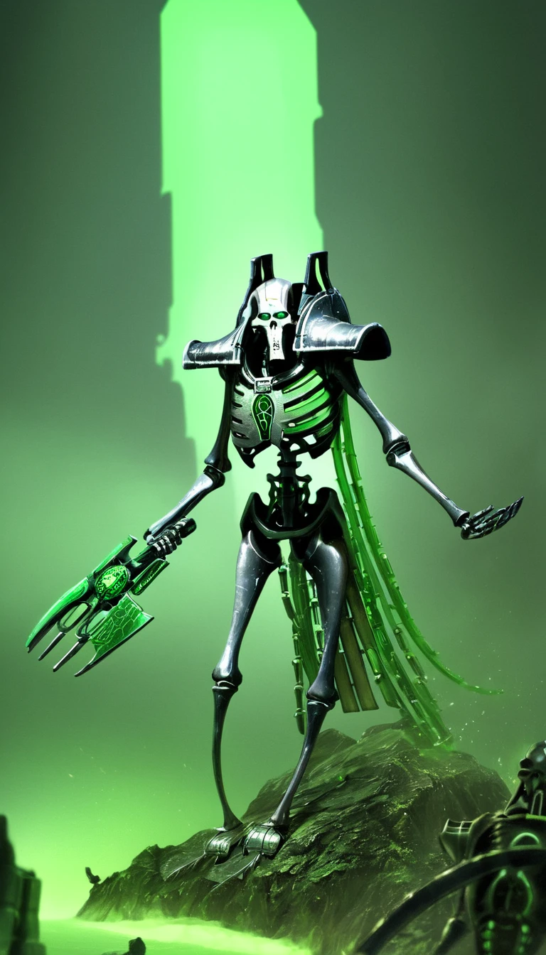 Necrons, scenery, detailed background, masterpiece, best quality, high quality, absurdres <lora:necrons_xl_v1:1>