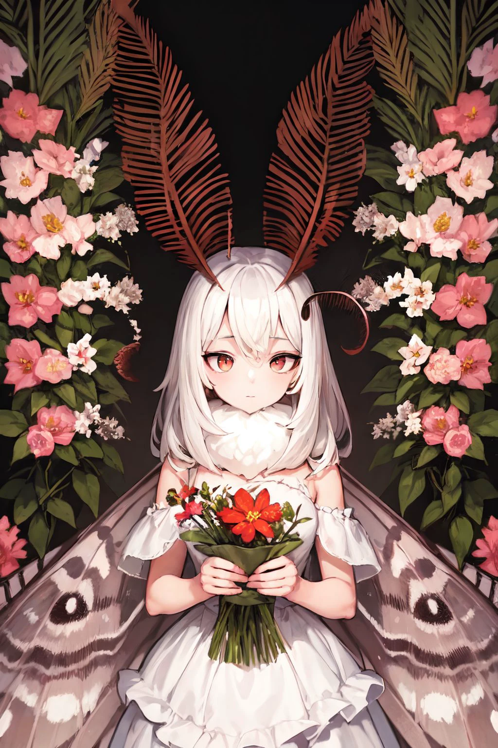 Moth girl concept