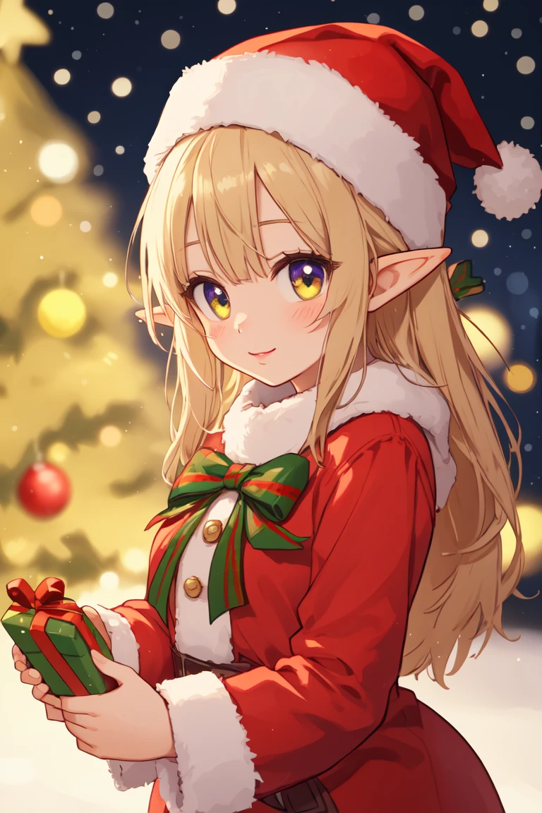 a kawaii elf at christmas
 <lora:Festive_Bokeh_Anime:.8>