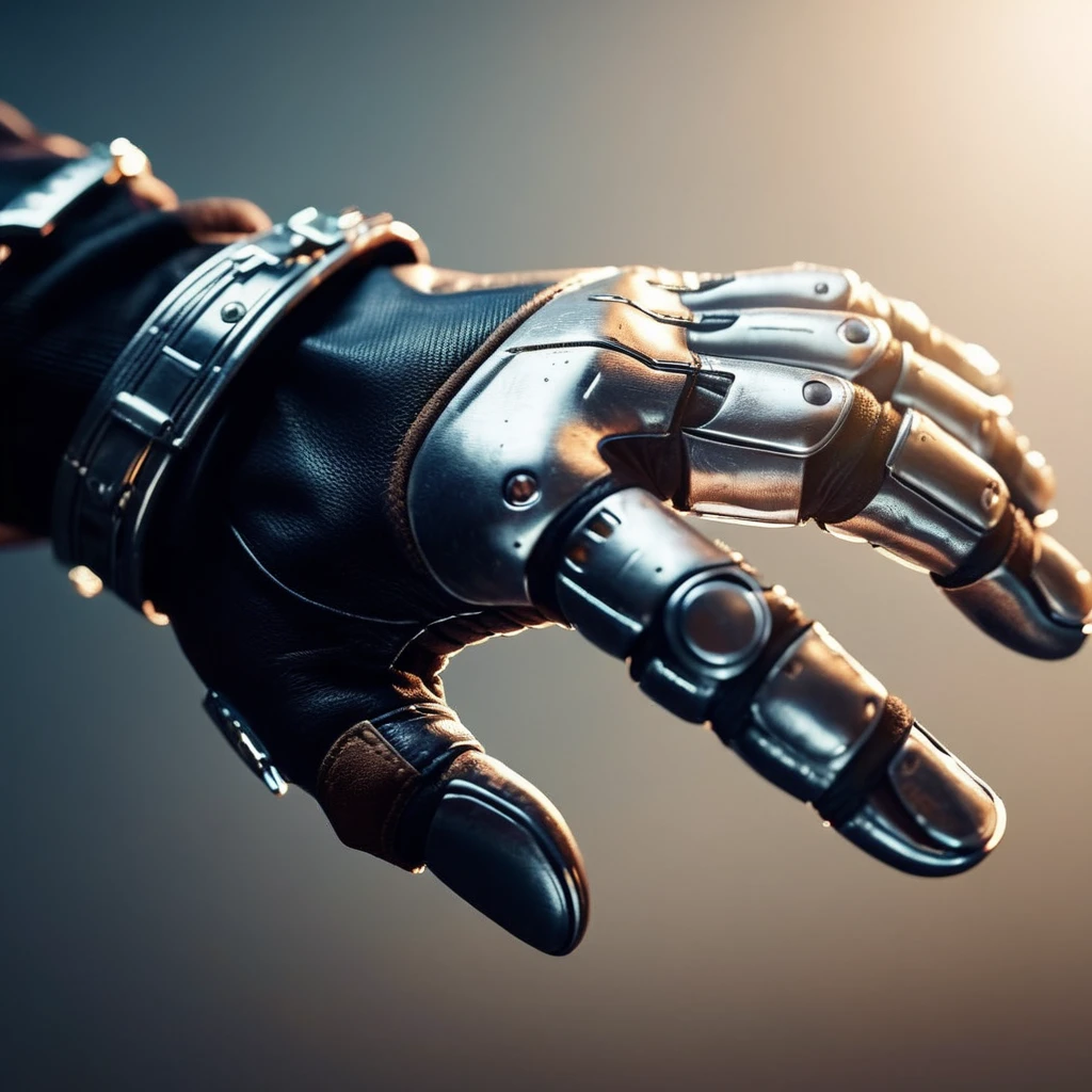 cinematic film still of  <lora:Perfect Hand:1.2>
perfection a futuristic hand with a metal glove on perfect hand style, shallow depth of field, vignette, highly detailed, high budget, bokeh, cinemascope, moody, epic, gorgeous, film grain, grainy