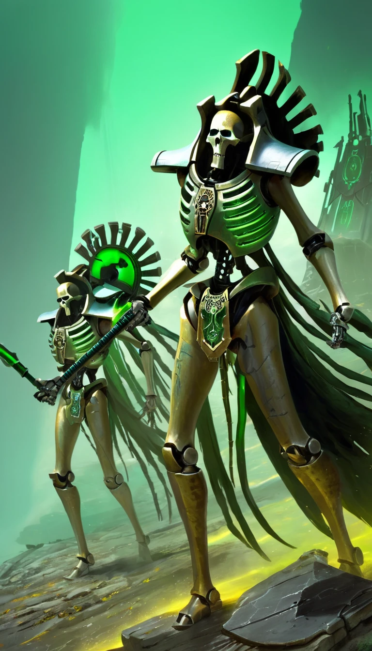 breathtaking Necrons, scenery, detailed background, masterpiece, best quality, high quality, absurdres <lora:necrons_xl_v1:1> . award-winning, professional, highly detailed