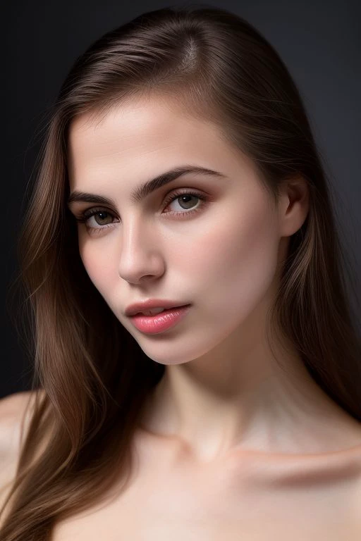 DEN_elle_tan,
(headshot:1.2) portrait on a (plain dark grey background:1.2), (headshot:1.2), (face focus:1.1), (soft focus:1.2), low lighting, (out of focus:1.2),
bokeh, f1.4, 40mm, photorealistic, raw, 8k, textured skin, skin pores, intricate details <lora:epi_noiseoffset2:1>, epiCRealism