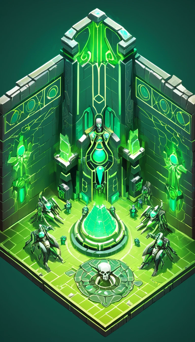 isometric style Necrons, scenery, detailed background, masterpiece, best quality, high quality, absurdres <lora:necrons_xl_v1:1> . vibrant, beautiful, crisp, detailed, ultra detailed, intricate