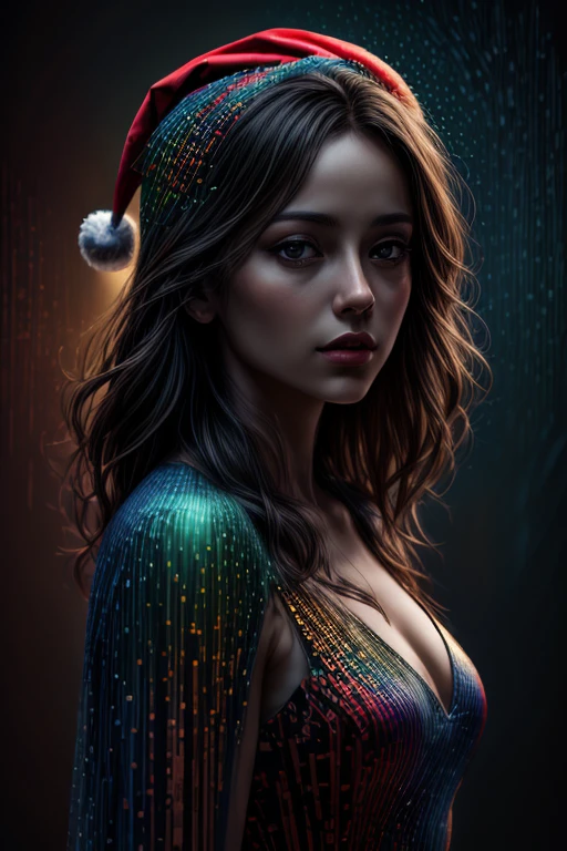 big (binarybug moon style) in background, santa hat, dark green sky, red stars, blue sparkles, pr0f3ss10n4l <lora:BinaryBug:1.25> <lora:more_details:0.40> <lora:difConsistency_detail:0.20> <lora:speedy1p5:1>