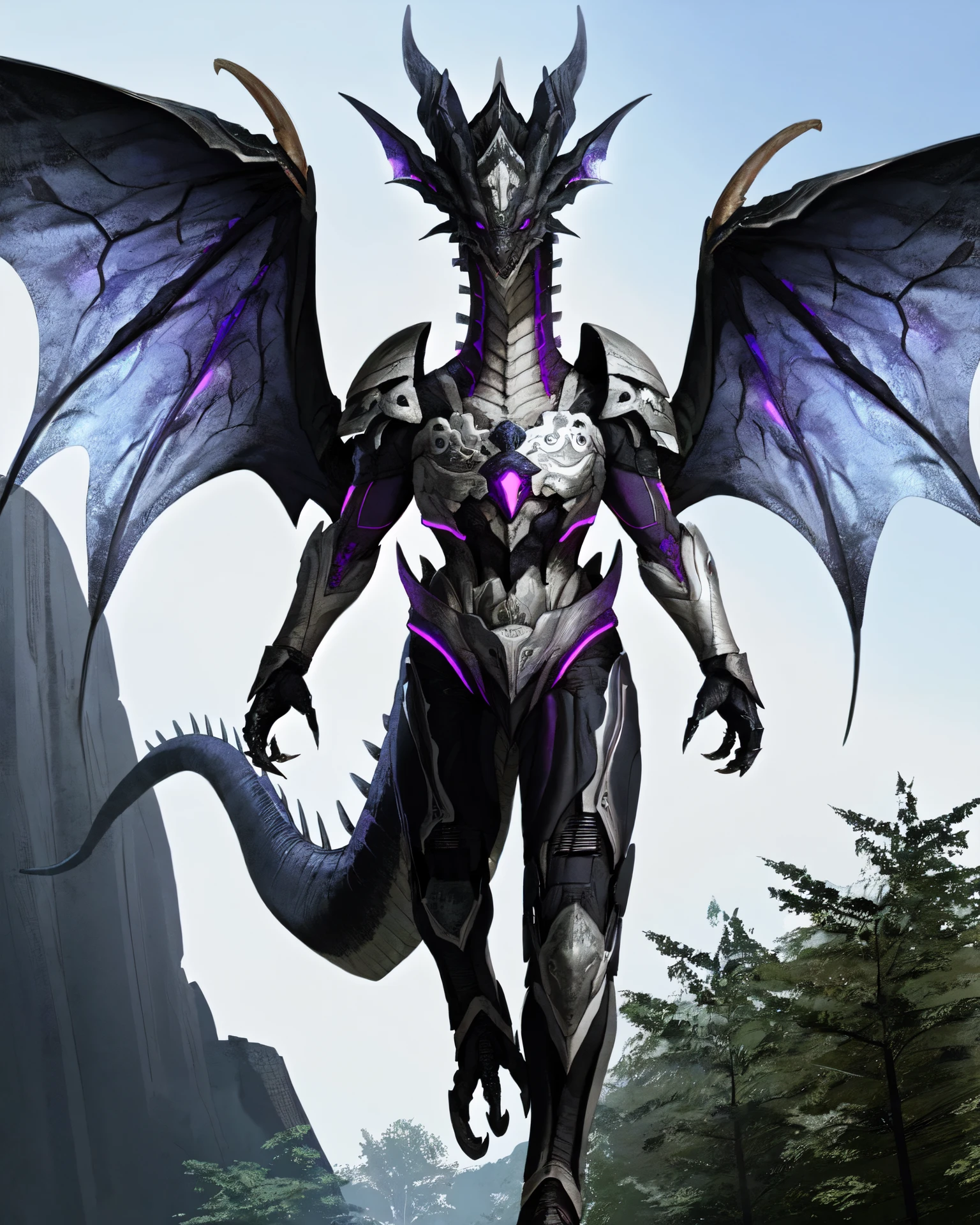 male,anthro,bahamut7r,solo,hi res,soft shading,good anatomy,cinematic lighting,by woolrool,buta99,(by crayon \(artist\):0.5),detailed background,4k,realistic,hdr,purple eyes,glowing eyes,purple accents,glowing accents,wings,tail,<lora:FF_Bahamut7R_a1_1_VPred:1>,midair,outdoors,