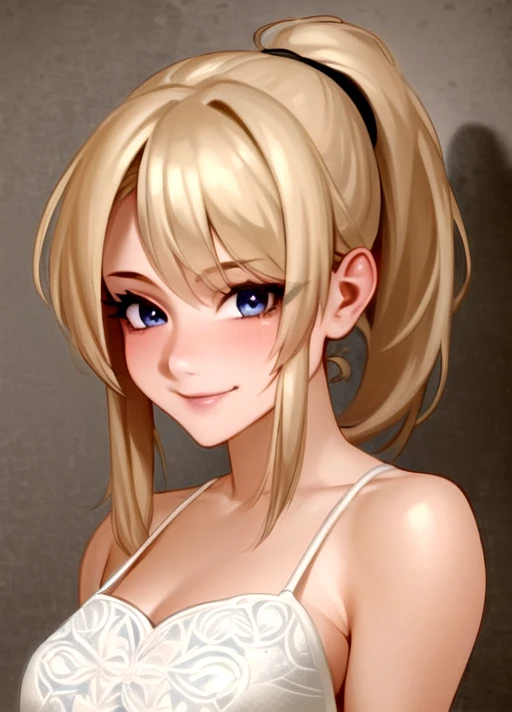 (masterpiece:1.2), (best quality), (ultra detailed), (8k, 4k, intricate), (highly detailed:1.2),(detailed face:1.2),high quality,girl,smile, dress, simple background, oiled,young,oiled,upper_body,pony_tail,
<lora:kairunoburoguby_yoa-09:1>