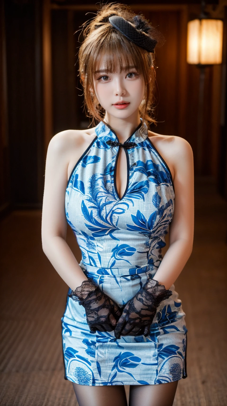 best quality,HDR,UHD,8K,Vivid Colors,solo,front view,photo_(medium),(looking at viewer:1.2),(1girl:1.3),
<lora:add_detail:0.8>,cowboy shot,outdoors,onsen,standing,hands on breasts,<lora:rc9:0.75>,rc,dress,