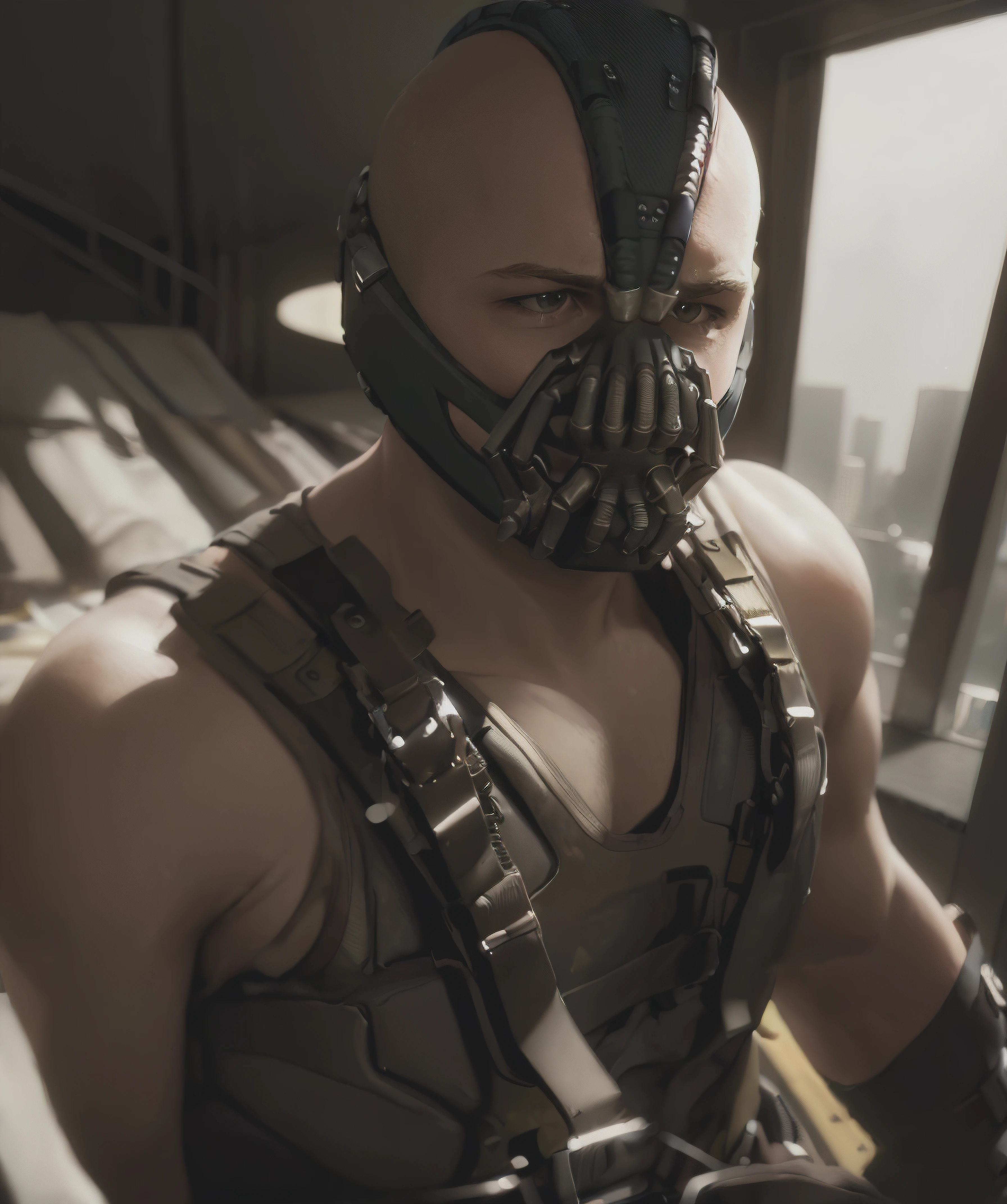 best quality, masterpiece, bane <lora:Bane:0.85>