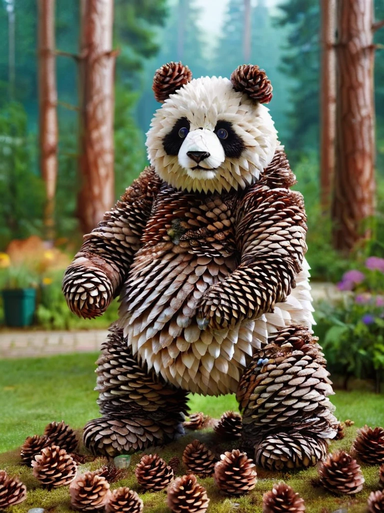 ral-pinecone, a panda bear <lora:ral-pinecone-sdxl:1>