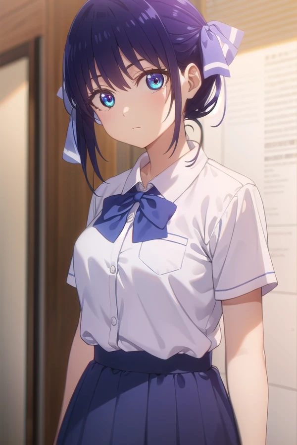 nagisaminase, <lora:nagisa minase s2-lora-nochekaiser:1>,
nagisa minase, bangs, blue eyes, blue hair, hair ribbon, side ponytail,
BREAK skirt, shirt, bow, school uniform, white shirt, short sleeves, pleated skirt, bowtie, blue skirt,
BREAK indoors, classroom,
BREAK looking at viewer, (cowboy shot:1.5),
BREAK <lyco:GoodHands-beta2:1>, (masterpiece:1.2), best quality, high resolution, unity 8k wallpaper, (illustration:0.8), (beautiful detailed eyes:1.6), extremely detailed face, perfect lighting, extremely detailed CG, (perfect hands, perfect anatomy),