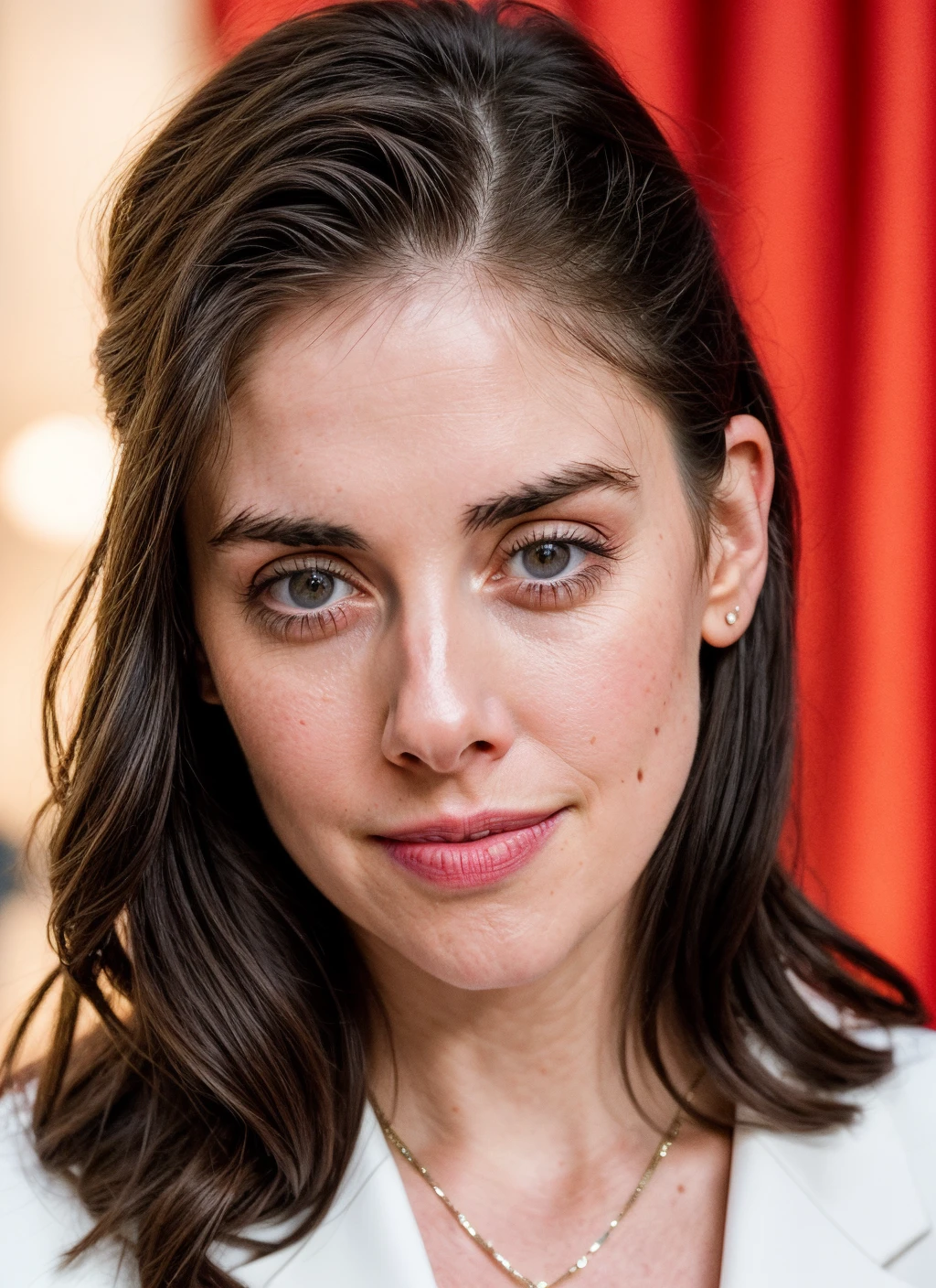 RAW photo of 20 years old alisonbrie-ti, natural lighting, 8k uhd, dslr, high quality, film grain, Fujifilm XT3, <lora:add_detail:0.7>, by Peter Lindbergh, christmas theme, young