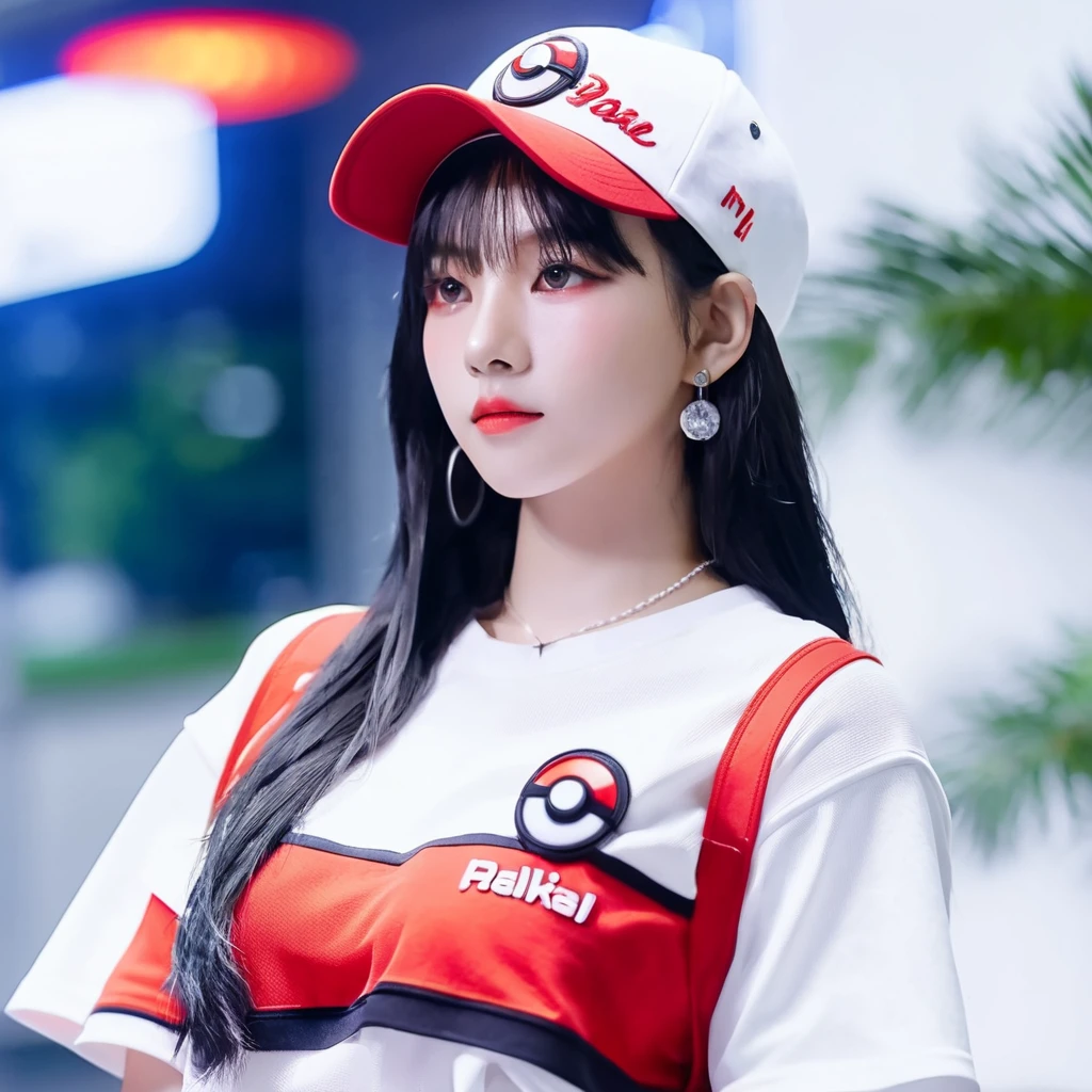 (yujimin:1.2), 22yo girl,lovely black hair, pokemon trainer costume, white and red cap with a pokeball logo, minimalist jewelry, cinematic atmosphere, soft lighting, film grain, high detailed, intricate, sharp focus, ray tracing, rtx, ultra detailed, high quality, top quality, best quality, 4k, 8k, raw, <lora:yujimin_v10:0.8>, <lora:add-detail-xl:4>